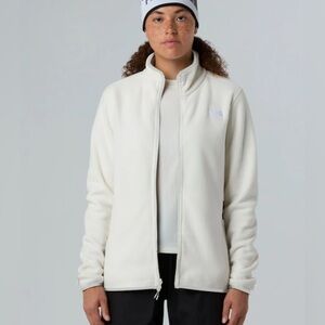 The North Face White Womens Full Zip Glacier Fleece XL